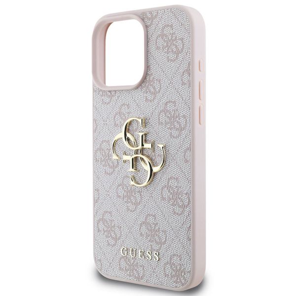 Guess Coque 4G Metal Logo Backcover Apple iPhone 16 Pro Max - Rose