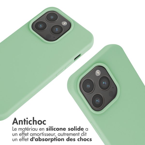 imoshion Coque en silicone avec cordon Apple iPhone 15 Pro - Vert