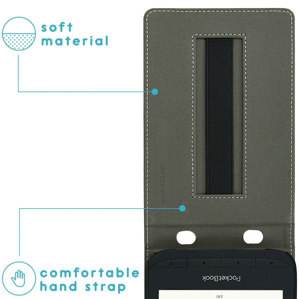 imoshion Étui á rabat Pocketbook Touch Lux 5 / HD 3 / Basic Lux 4 / Vivlio Lux 5 - Bleu clair