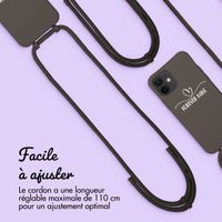 Coque de couleur personnalisée MagSafe avec cordon amovible et cœur élégant iPhone 12 Pro - Black Coffee