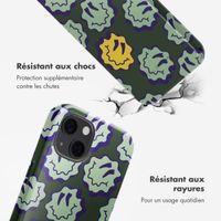 Selencia Coque arrière Vivid avec MagSafe Apple iPhone 13 - Wavy Smiley Green