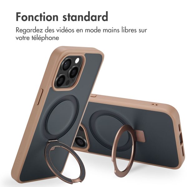 Accezz Coque Ring Stand avec MagSafe iPhone 15 Pro Max - Brown