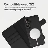 imoshion Étui portefeuille luxe 2-en-1 amovible Samsung Galaxy S25 FE - Noir