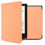 imoshion Étui de liseuse portefeuille Canvas Sleepcover Pocketbook Touch Lux 5 / HD 3 / Basic Lux 4 / Vivlio Lux 5 - Peach