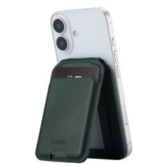 Accezz Portefeuille en cuir avec support - Compatible avec MagSafe et Qi2 - Cedar Green