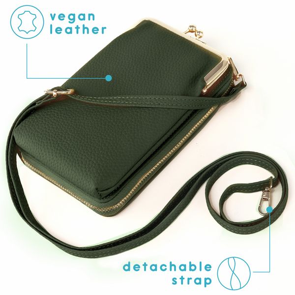 imoshion Sac téléphone en cuir végan Crossbody - Vert