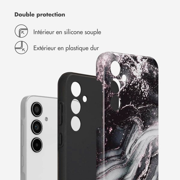 Selencia Coque arrière Vivid Samsung Galaxy A35 - Chic Marble Black