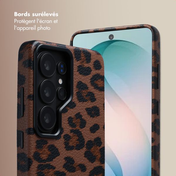 Selencia Coque Sabi imprimé panthère avec MagSafe Samsung Galaxy S26 Ultra - Mocha Brown