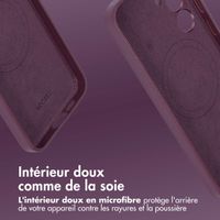 Accezz Coque arrière en cuir avec MagSafe Samsung Galaxy S24 Plus - Heath Purple