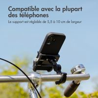 imoshion Support de téléphone Aluminium pour vélo - Rotatif à 360° - Léger - Universel - Noir