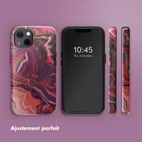 Selencia Coque arrière Vivid avec MagSafe Apple iPhone 13 - Marble Purple