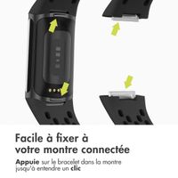 imoshion Bracelet de sport en silicone avec trous Fitbit Charge 5 / Charge 6 - Noir