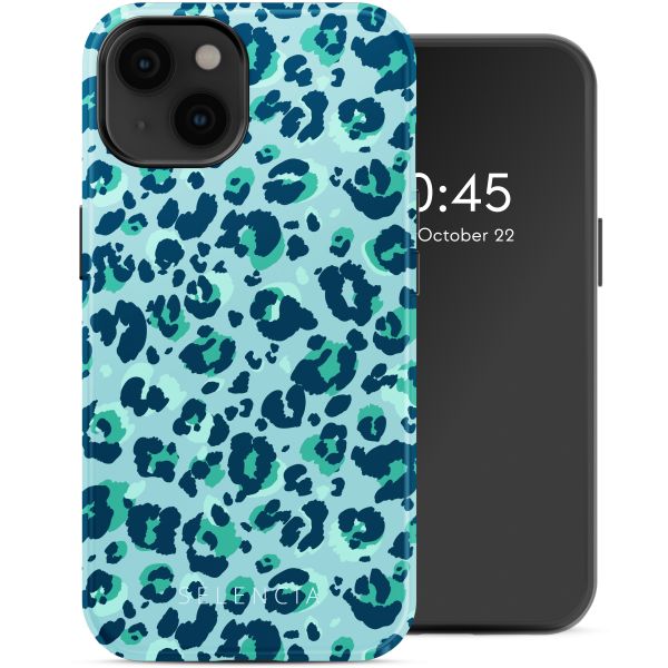 Selencia Coque arrière Vivid Tough avec MagSafe iPhone 14 - Wild Spots Light Blue