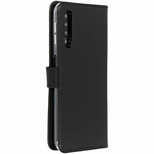 Selencia Étui portefeuille en cuir véritable Samsung Galaxy A7 (2018) - Noir