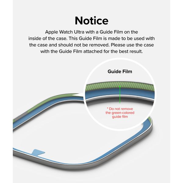 Ringke Bezel Styling + Protection d'écran Apple Watch Ultra - 49 mm - Fluted Titanium