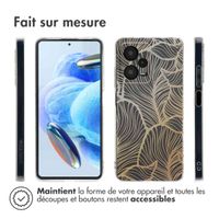 imoshion Coque Design Xiaomi Redmi Note 12 Pro (5G) - Golden Leaves Transparent