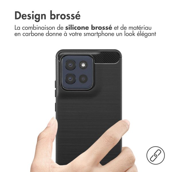 imoshion Coque Brushed Motorola Moto G86 - Noir