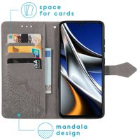 imoshion Etui de téléphone portefeuille Mandala Xiaomi Poco X4 Pro 5G - Gris