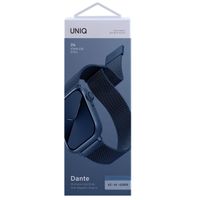 Uniq Bracelet en acier Dante Mesh Apple Watch Series 1 á 10 / SE / Ultra (2) (44/45/46/49 mm) - Bleu Cobalt