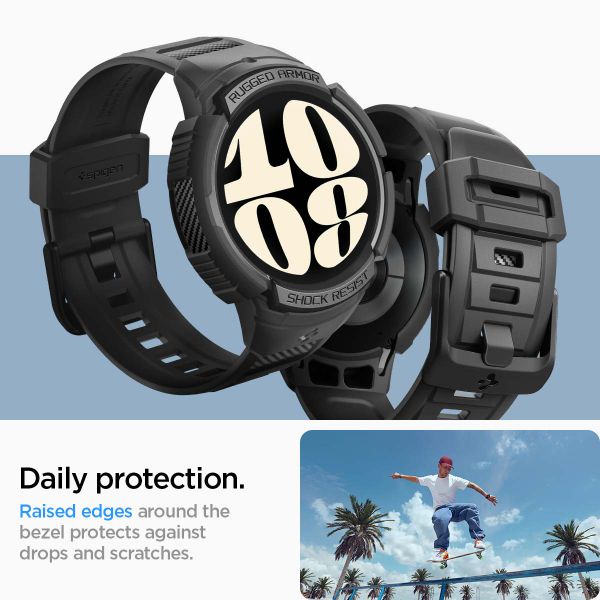 Spigen Rugged Armor™ Pro Case  Samsung Galaxy Watch 6 - 40 mm - Noir