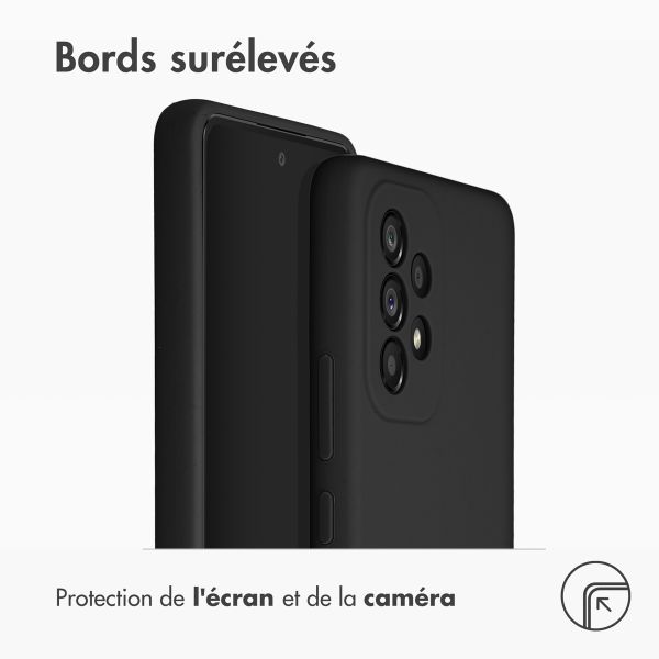 Accezz Coque Liquid Silicone Samsung Galaxy A53 - Noir