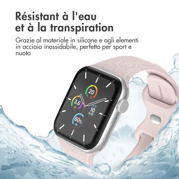 imoshion Bracelet en silicone gravé Apple Watch Series 1-10 / SE / Ultra (2) (44/45/46/49 mm) - Rose