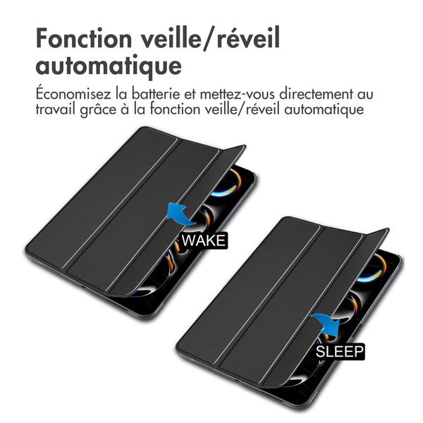 imoshion Coque tablette Trifold Apple iPad Pro 13 (2024) M4 - Noir