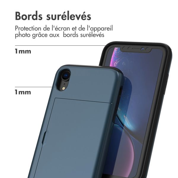 imoshion Coque arrière avec porte-cartes Apple iPhone Xr - Bleu foncé