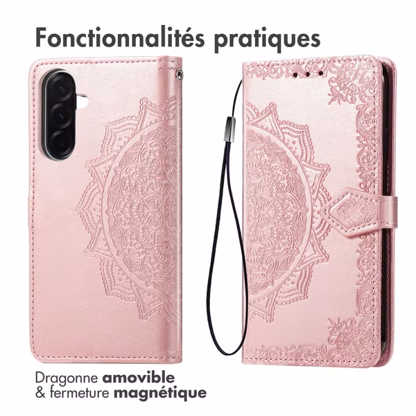 imoshion Etui de télephone Mandala Samsung Galaxy A37 (5G) - Rose Doré