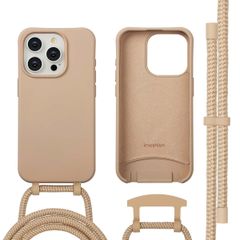 imoshion Coque arrière Color avec cordon amovible et MagSafe Apple iPhone 15 Pro - Nude