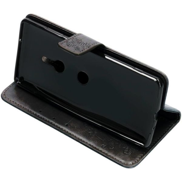 imoshion Etui de téléphone Fleurs de Trèfle Sony Xperia XZ3 - Noir