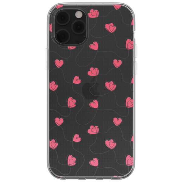 imoshion Coque design pour iPhone 12 (Pro) - Dusty Rose Connected Hearts