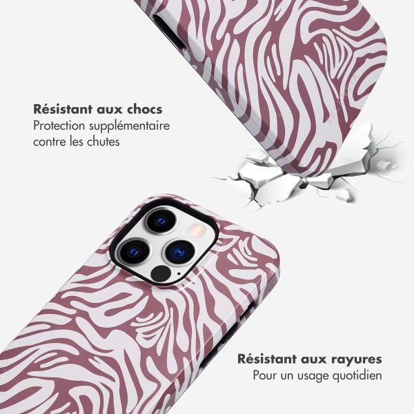 Selencia Coque arrière Vivid Tough iPhone 14 Pro - Trippy Swirl Dark Rose