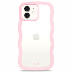 Holdit Coque Wavy Apple iPhone 12 (Pro) - Transparent / Pink