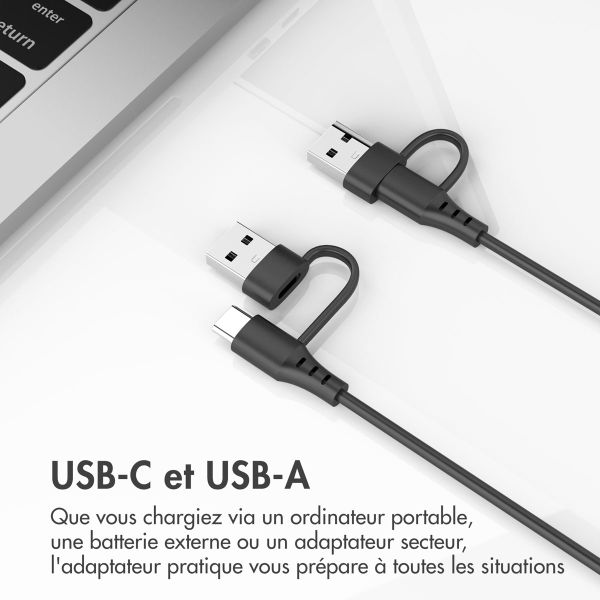 imoshion Câble de charge pour Samsung Galaxy Watch USB-C et USB-A - 1 mètre