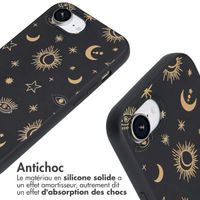 imoshion Coque design en silicone avec cordon iPhone 16e - Sky Black