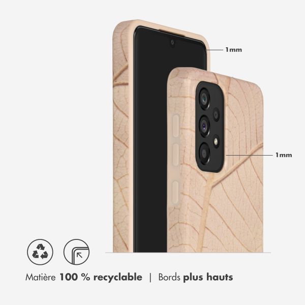 Selencia Aurora Coque Fashion Samsung Galaxy A33 - ﻿Coque durable - 100 % recyclée - Earth Leaf Beige