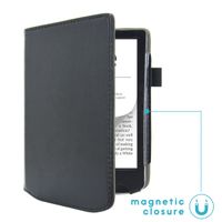 imoshion Étui de liseuse portefeuille en cuir végan Pocketbook Verse / Verse Pro / Verse Pro Color / Vivlio Light / Light HD - Noir