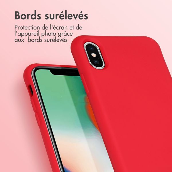 imoshion Coque de couleur avec cordon amovible Apple iPhone X / Xs - Rouge