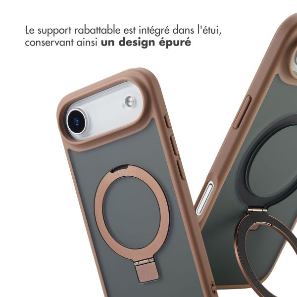 Accezz Coque Ring Stand avec MagSafe Apple iPhone Air - Marron