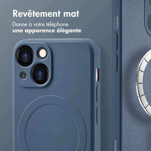 imoshion Coque Couleur avec MagSafe Apple iPhone 13 Mini - Bleu foncé