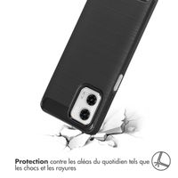 imoshion Coque Brushed Motorola Moto G73 - Noir