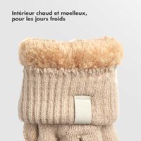 Selencia Gants Tactiles Effet Laine - Femme - Taille M - Beige