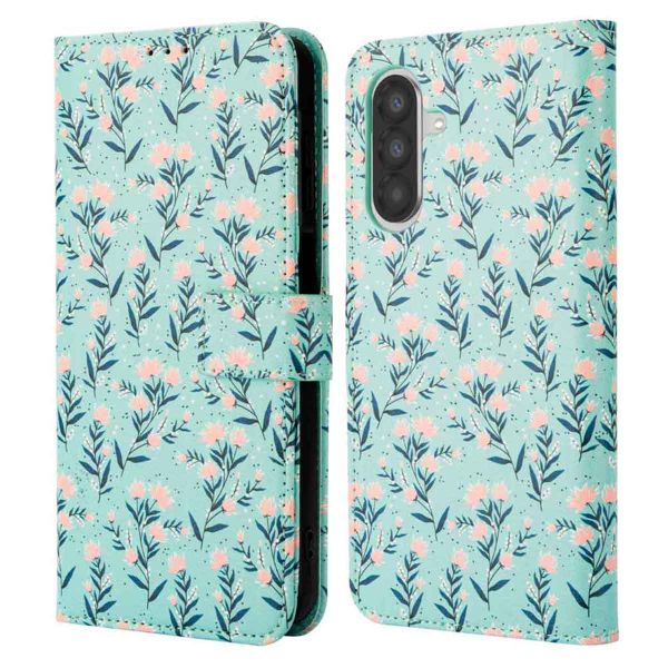 imoshion Étui de téléphone portefeuille Design Samsung Galaxy A26 - Blue Flowers