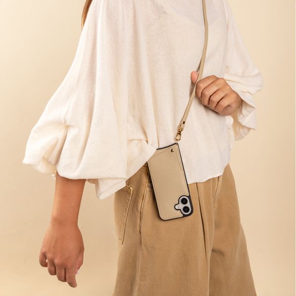 Selencia Cordon de téléphone crossbody - Beige