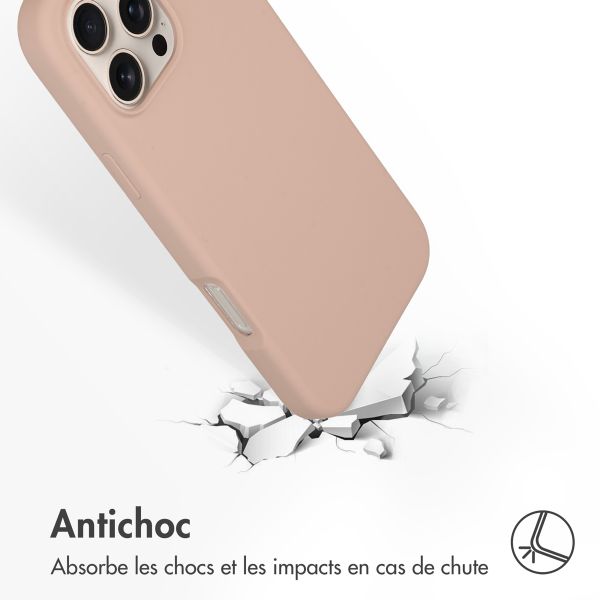 Accezz Coque Liquid Silicone avec MagSafe Apple iPhone 16 Pro Max - Rose