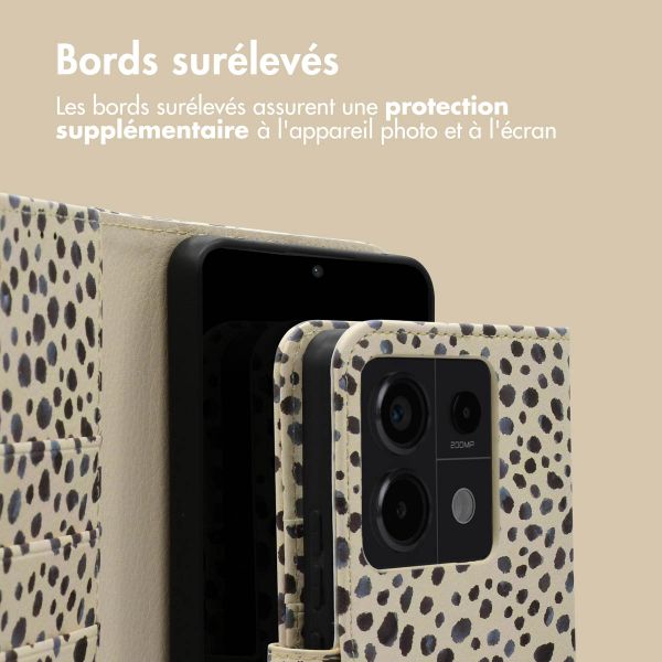 imoshion Étui de téléphone portefeuille Design Xiaomi Redmi Note 13 Pro (5G) / Poco X6 - Black And White Dots