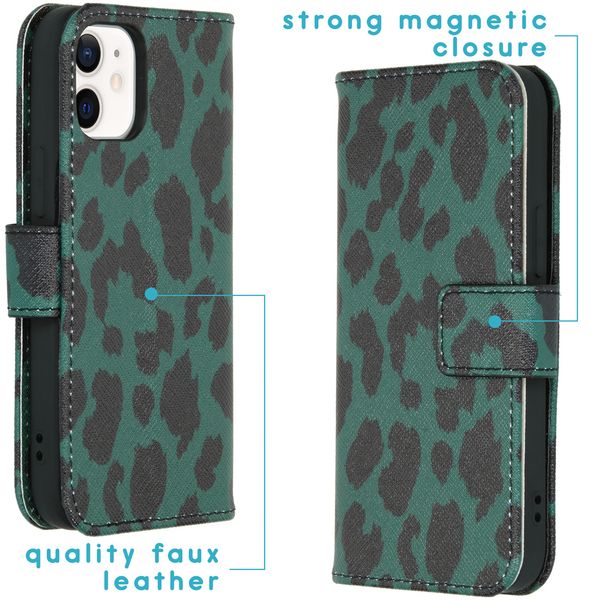 imoshion Coque silicone design iPhone 12 Mini - Green Leopard