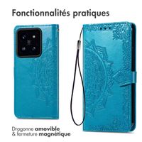 imoshion Etui de télephone Mandala Xiaomi 14 - Turquoise