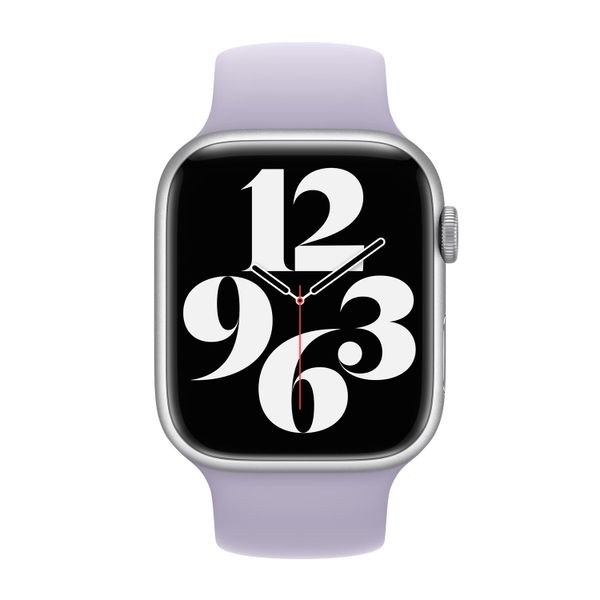 Apple Bracelet Boucle unique en Silicone Apple Watch Series 1 - 9 / SE (38/40/41 mm) | Series 10 / 11 (42 mm) - Taille 3 - Purple Fog